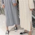Robe en tricot à longues dames